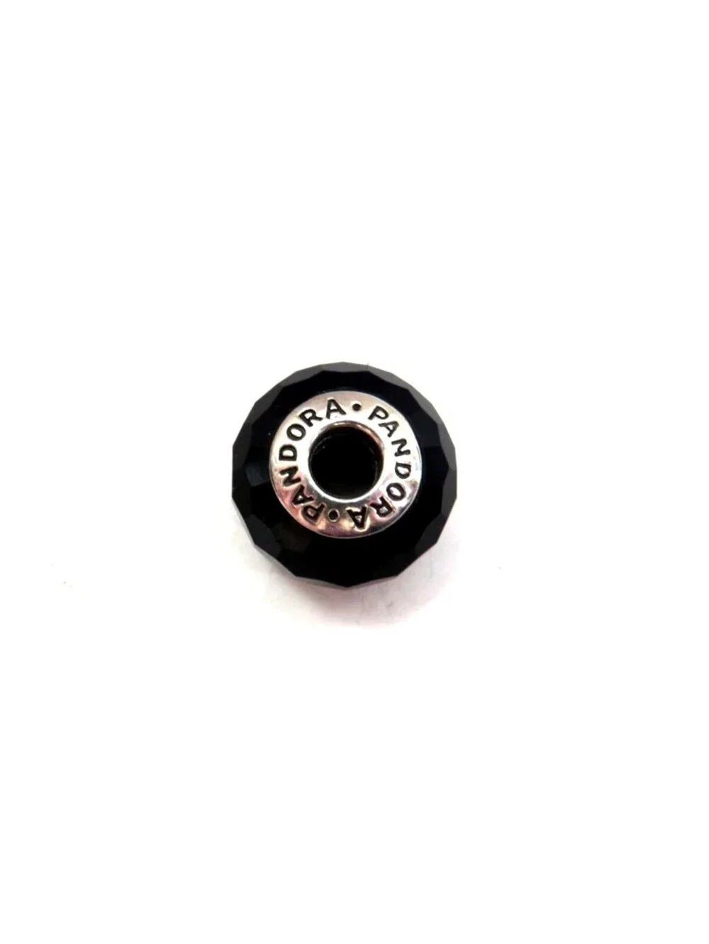 Pandora Fascinating Murano Glass Charm #791069   Black Retired Authentic